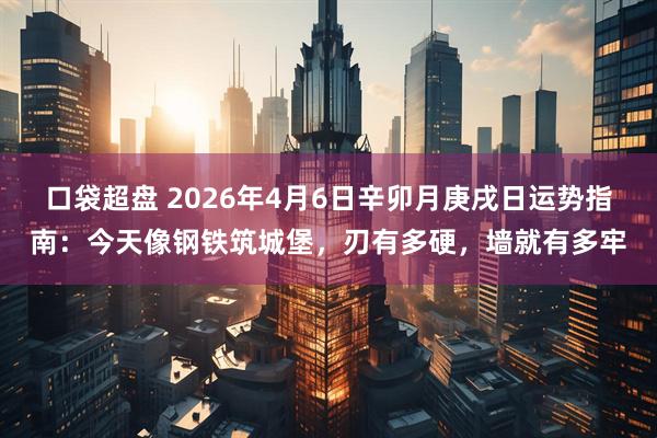 口袋超盘 2026年4月6日辛卯月庚戌日运势指南：今天像钢铁筑城堡，刃有多硬，墙就有多牢